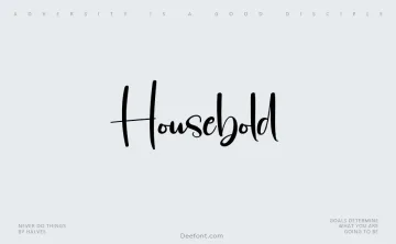 Housebold Font