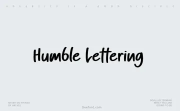 Humble Lettering Font