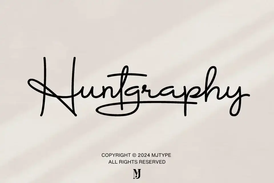 Huntgraphy Font