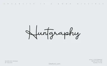 Huntgraphy Font
