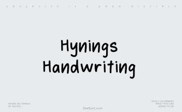 Hynings Handwriting Font