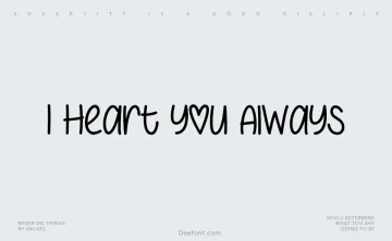 I Heart You Always Font