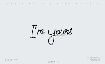 I’m Yours Font