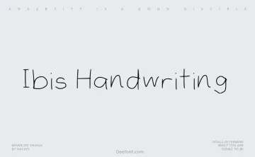 Ibis Handwriting Font