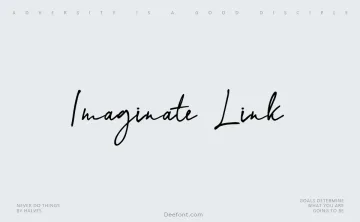 Imaginate Link Font