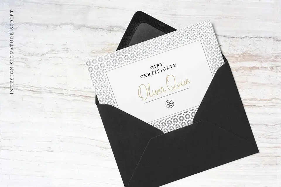 Indesign Signature Font