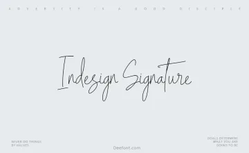 Indesign Signature Font