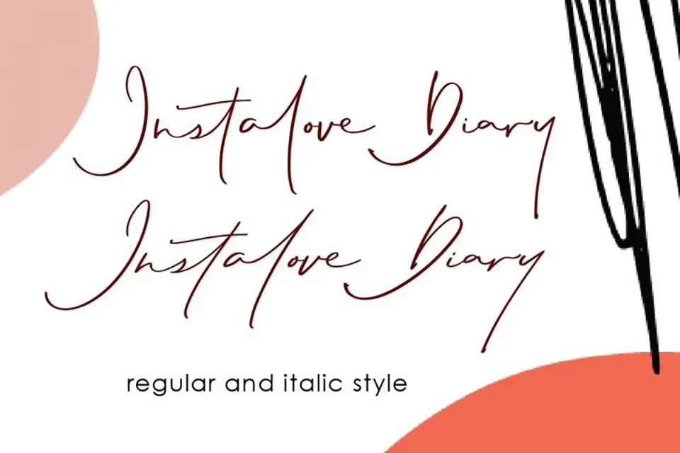 Instalove Diary Font