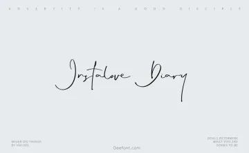 Instalove Diary Font