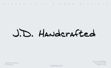J.D. Handcrafted Font