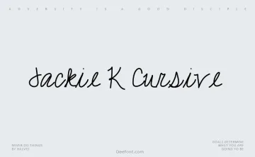 Jackie K Cursive Font