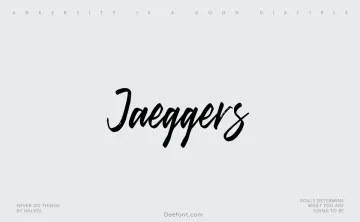 Jaeggers Font