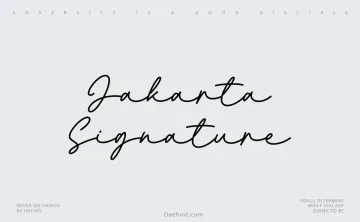 Jakarta Signature Font