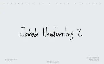 Jakobs Handwriting 2 Font