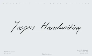 Jaspers Handwriting Font