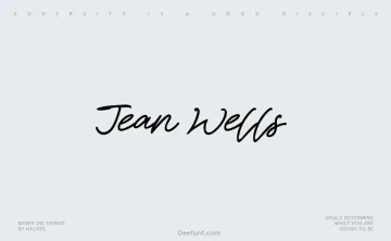 Jean Wells Font