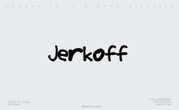 Jerkoff Font