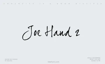 Joe Hand 2 Font