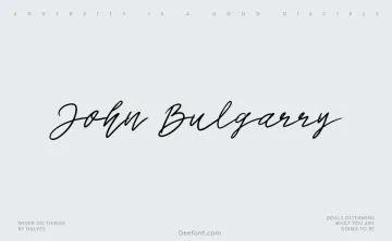 John Bulgarry Font