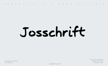 Josschrift Bold Font