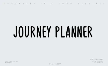 Journey Planner Font
