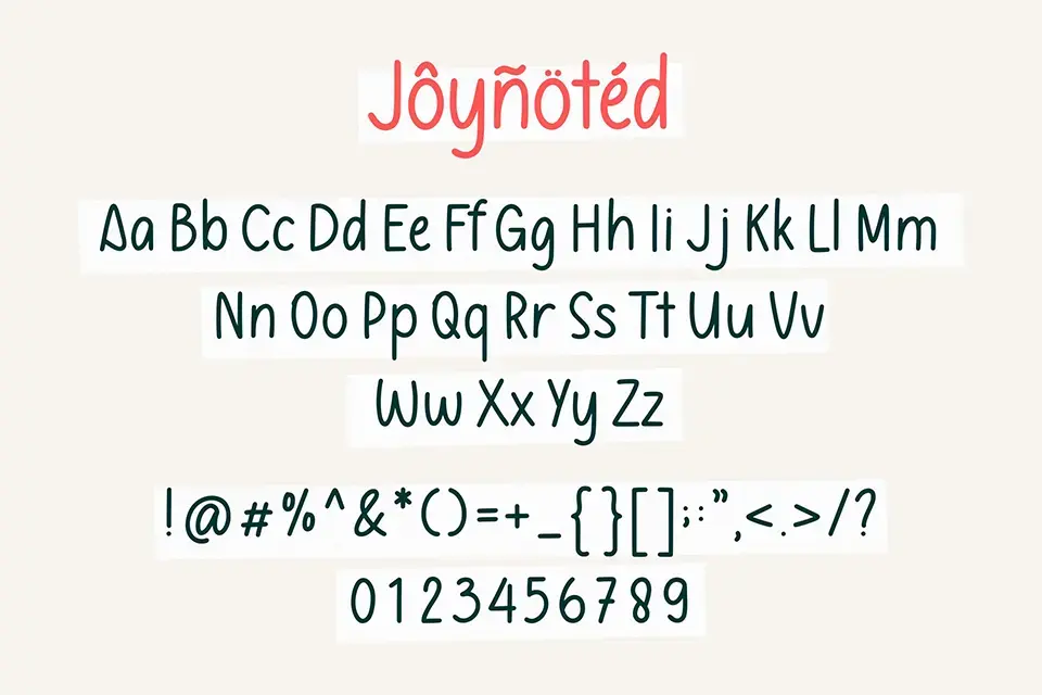 Joynoted Font