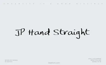 JP Hand Straight Font