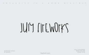 July Fireworks Font
