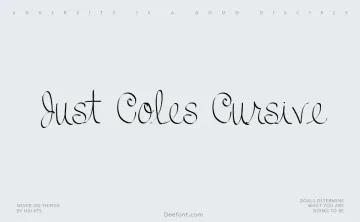 Just Coles Cursive Font