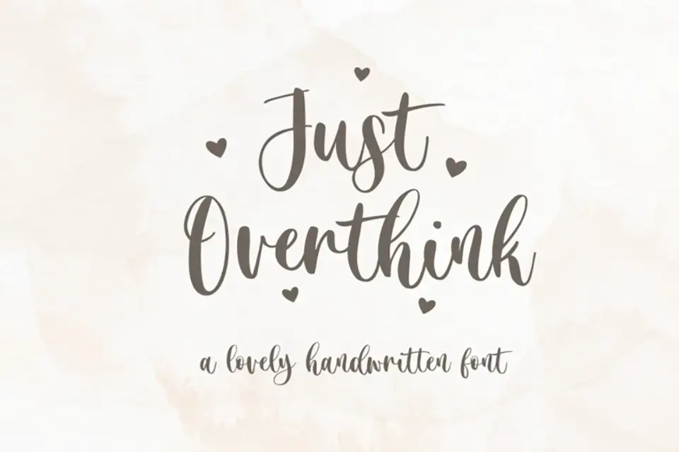 Just Overthink Font