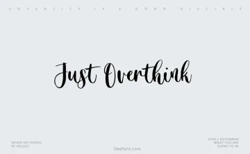 Just Overthink Font
