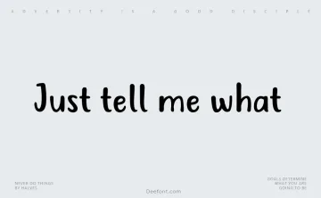 Just tell me what Font