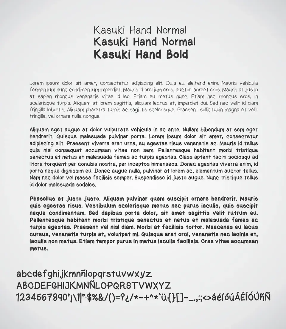 Kasuki Hand Font