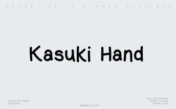 Kasuki Hand Font