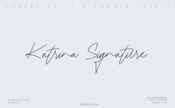 Katrina Signature Font