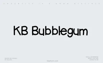 KB Bubblegum Font