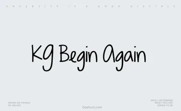 KG Begin Again Font