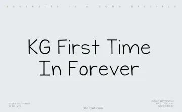 KG First Time In Forever Font
