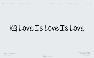 KG Love Is Love Is Love Font