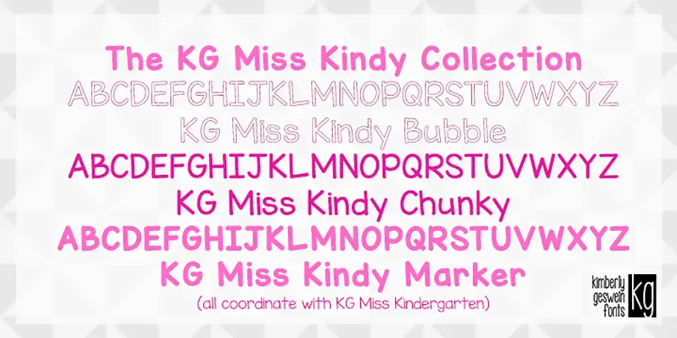 KG Miss Kindy Font