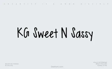 KG Sweet N Sassy Font