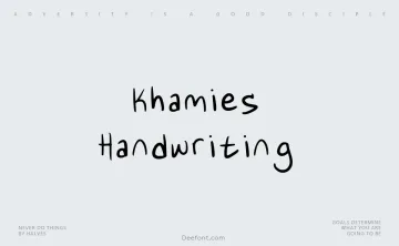 Khamies Handwriting Font