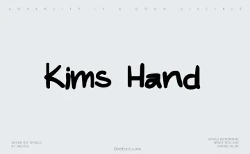 Kims Hand Font