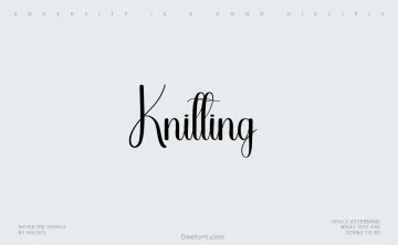 Knitting Font