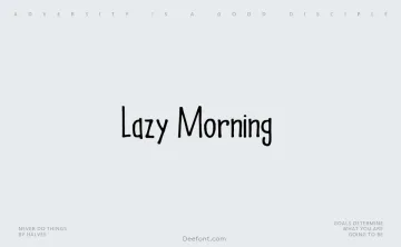 Lazy Morning Font