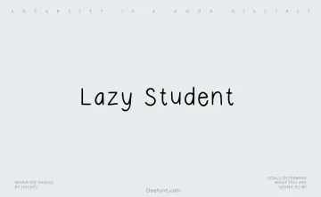 Lazy Student Font