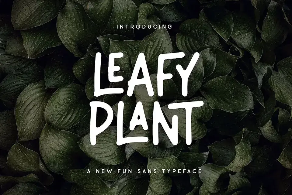 Leafy Plant Font