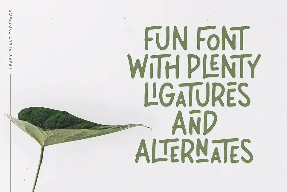 Leafy Plant Font