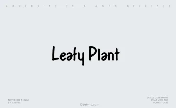Leafy Plant Font