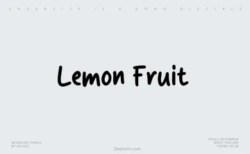 Lemon Fruit Font